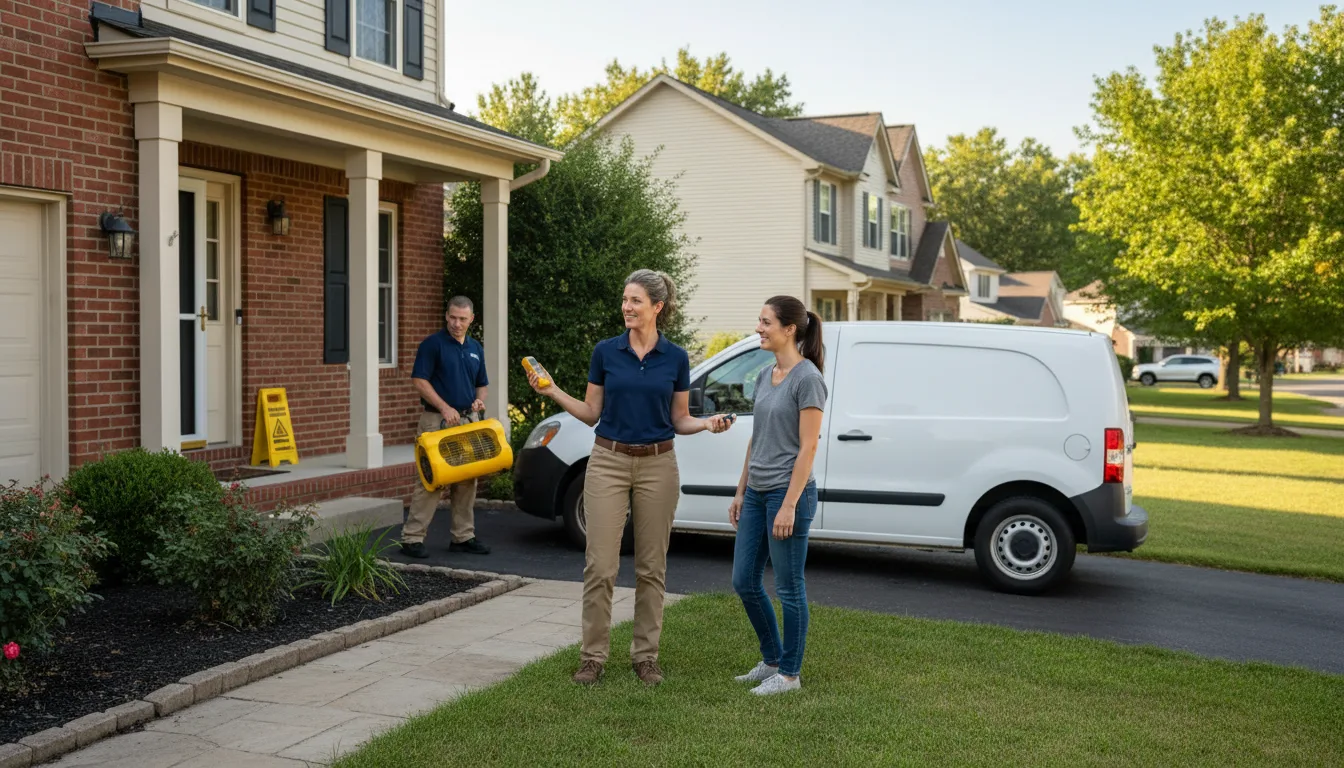 Residential water damage restoration in Centreville, MS